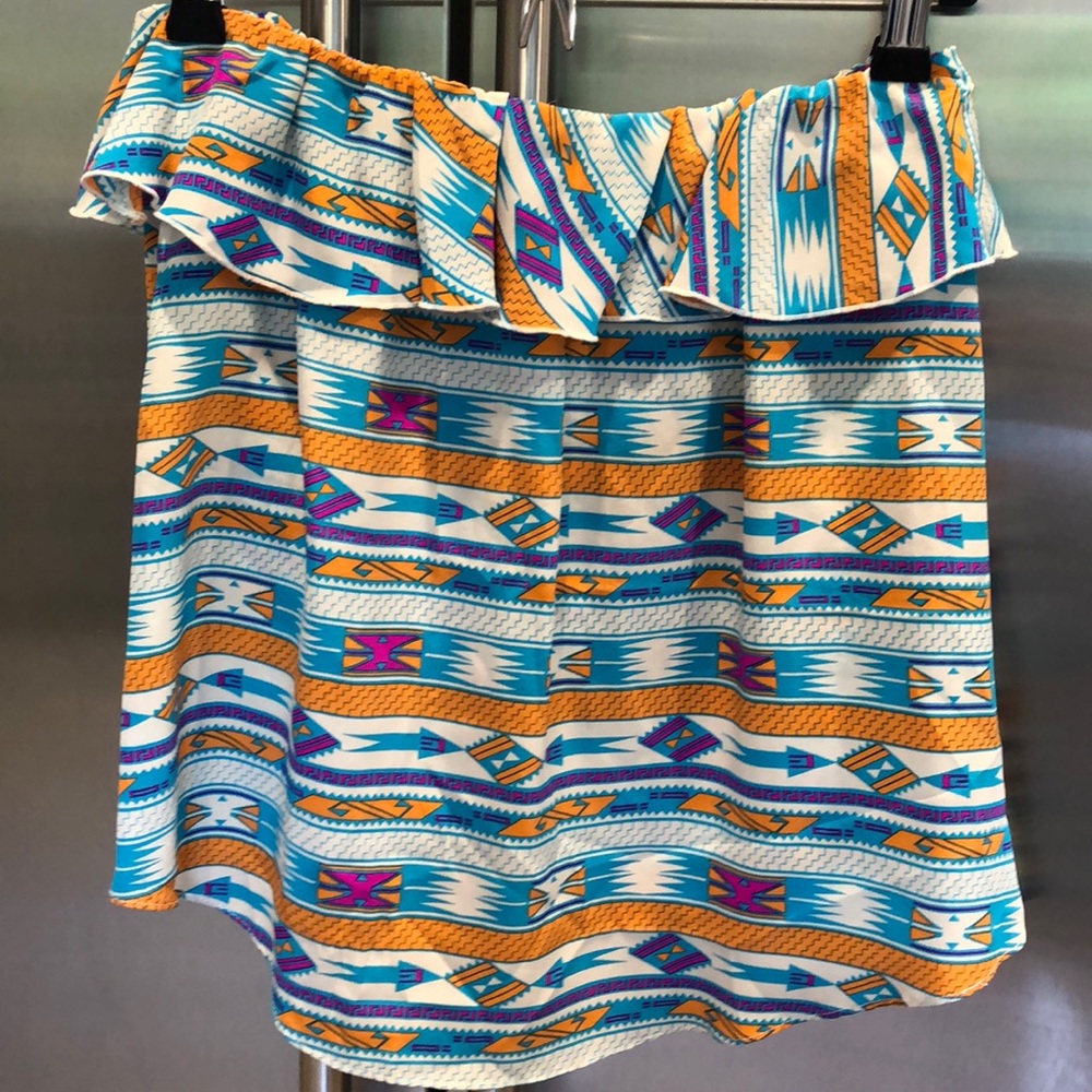 Amanda Uprichard Silk Aztec Top